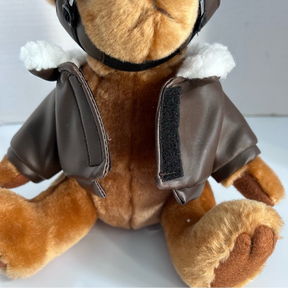 US Airways Teddy Bear Aviator Pilot Plush with Goggles Jacket & Cap 8” - Picture 7 of 9